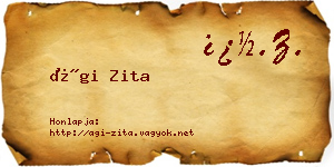 Ági Zita névjegykártya