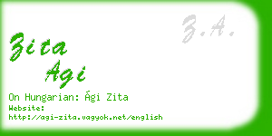 zita agi business card